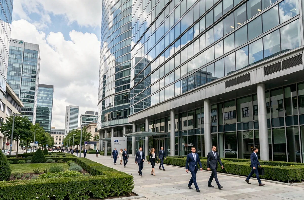 Immeuble de bureaux moderne à La Défense représentant les actifs immobiliers de la SCPI Primopierre