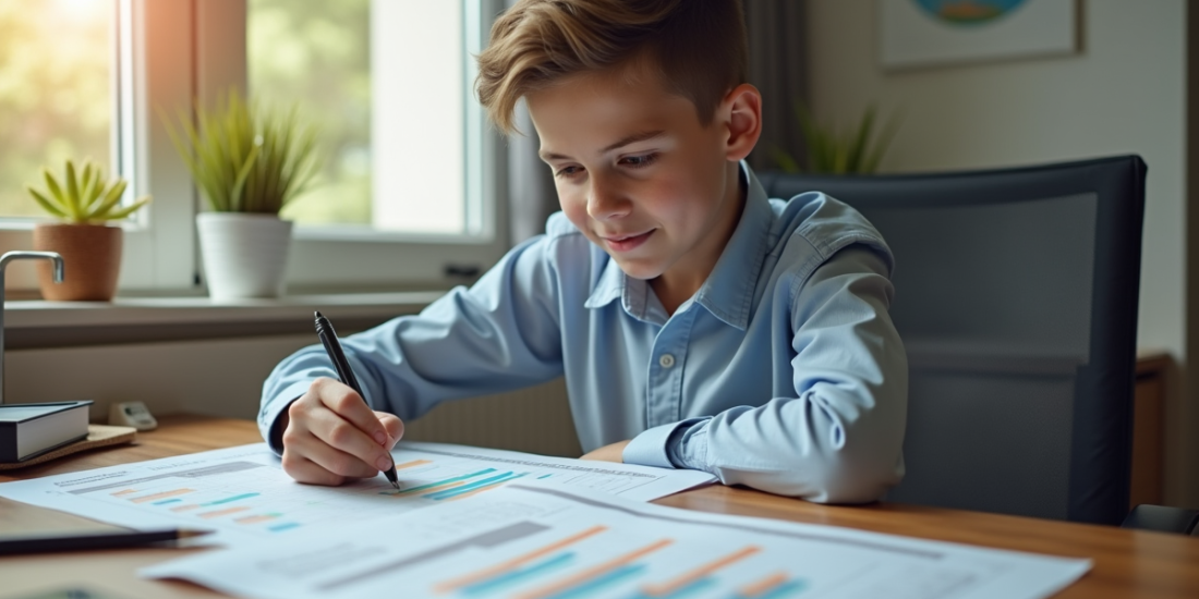 Jeune professionnel analysant son budget mensuel à domicile