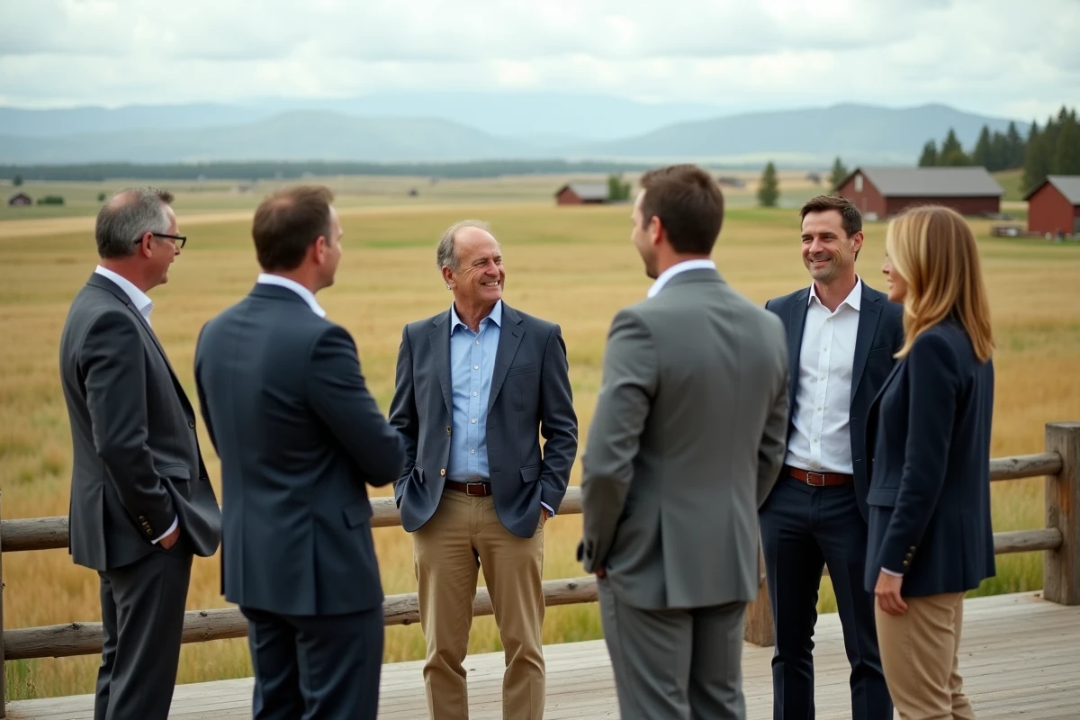 Groupe de personnes en réunion informelle en extérieur